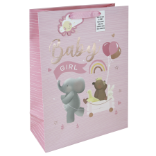Eurowrap Ltd. Eurowrap ajándéktasak (33x45,5x15 cm) Baby, rózsaszín (4) ajándéktasak