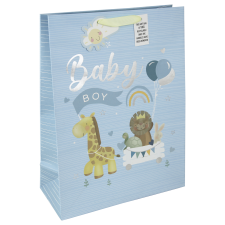 Eurowrap Ltd. Eurowrap ajándéktasak (33x45,5x15 cm) Baby, világoskék (4) ajándéktasak