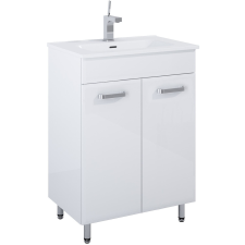 EVE mosdó alatti szekrény 2 ajtóval fehér magasfényű 50 cm fürdőszoba bútor