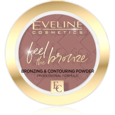 Eveline Cosmetics Feel The Bronze bronzosító és kontúrozó púder árnyalat 02 Chocolate Cake 4 g arcpirosító, bronzosító
