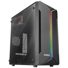 Everest saber rgb peak 250w fekete számítógépház számítógép ház