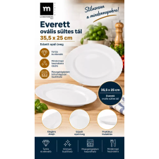  Everett ovális sültes tál 35,5 × 25 cm – edzett opál üveg tányér és evőeszköz