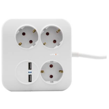 EverFlourish Hungary Kft. Hármas elosztó 1,4 méteres (2xUSB) hosszabbító, elosztó