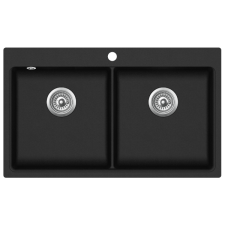 EVIDO QUADRO 9 MOSOGATÓ 3,5" KÉTMEDENCÉS GRÁNIT, ANTRACIT mosogatótálca