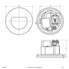 EVN (W800902) (W800902) LED-es fali beépíthető lámpa LED Fekete (W800902) világítás