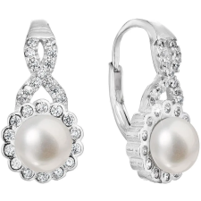 Evolution Group 21049.1 fehér AAA igazgyöngy (Ag925/1000, 2,0 g) fülbevaló