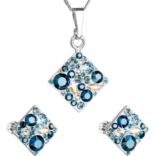 Evolution Group 39126,3 aqua készlet Swarovski kristályokkal díszítve nyaklánc