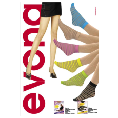 EVONA - Irena pálcikás mintás térdfix, 20 DEN m:36-41, 1 pár fekete