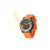  EVOQUE 2 Napelemes exkluzív sportos férfi kvarc óra, 50m vízálló, narancssárga szilikon szíjj