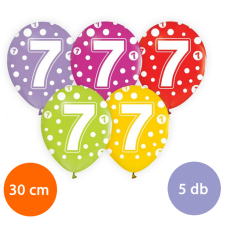  Évszámos party lufi 7 5db party kellék