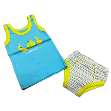 Ewa Fiú szett- Kék/Zöld Gyümölcsös 80 babaruha szett