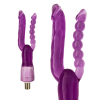  EwToys - Szexgép dildo 08. - Lila, kétágú, zselés 23 cm.