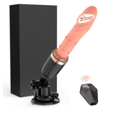  EwToys - Távirányítós automata lökő vibrátor melegítő funkcióval + rögzíthető talppal -fekete vibrátorok