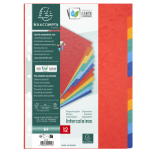 Exacompta elválasztó lap  A4  12db/csomag lefűző