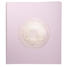 Exacompta fotóalbum (29x32cm, 60old, 300 fotó) pasztellrózsaszín, arany mintás fényképalbum