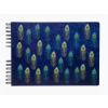 Exacompta fotóalbum (32x22cm, 50old, fekete lap, spirál, fekvő) kék, pávatollas