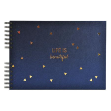 Exacompta Fotóalbum, spirál, 32x22 cm, 25 lap, EXACOMPTA "Life", kék fényképalbum
