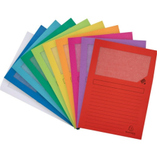 Exacompta Pólyás iratgyűjtő Exacompta A/4 120g vegyes színek ablakos mappa