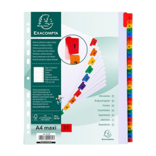 Exacompta Regiszter karton Exacompta A/4 MAXI 1-31-ig laminált fülekkel regiszter és tartozékai