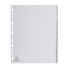 Exacompta Regiszter PP Exacompta 297x242 mm 1-31-ig szürke regiszter és tartozékai