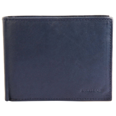 Excellanc uniszex pénztárca valódi bőrből, 9x12 cm, kék