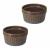Excellent Houseware A készlet 2 db Excellent Houseware ramekin, kerámia, 9,5x5 cm, 200 ml, barna