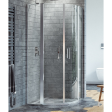  Excellent MAZO íves zuhanykabin 100x100x195cm - nyíló ajtókkal kád, zuhanykabin