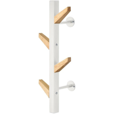 EXCELLIANCE fali fogas, fém + fa, fehér, 50cm bútor