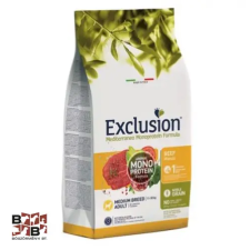  Exclusion Mediterraneo Monoprotein Adult Beef Medium száraz kutyatáp 12 kg kutyaeledel
