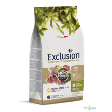 Exclusion Mediterraneo Monoprotein Formula Adult Lamb Medium Breed 3kg kutyaeledel
