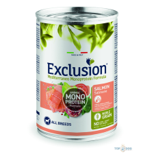 Exclusion Mediterraneo Monoprotein Formula Adult Salmon (Lazacos) konzerv 400g kutyaeledel