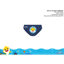 ExityKft. Baby shark baba fürdő alsó kisfiúknak - sötétkék - 80 gyerek fürdőruha