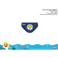 ExityKft. Baby shark baba fürdő alsó kisfiúknak - sötétkék - 86