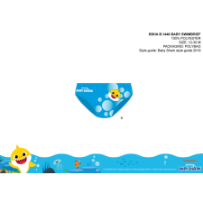 ExityKft. Baby shark baba fürdő alsó kisfiúknak - világoskék - 92 gyerek fürdőruha