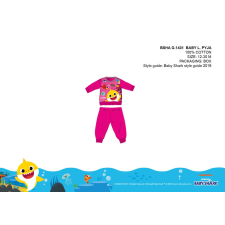 ExityKft. Baby Shark baba pizsama - jersey pamut pizsama - pink - 86 hálózsák, pizsama