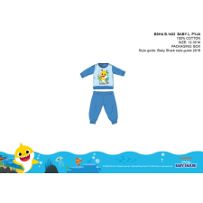 ExityKft. Baby Shark baba pizsama - jersey pamut pizsama - világoskék - 92 gyerek hálóing, pizsama