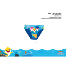 ExityKft. Baby Shark fürdő alsó kisfiúknak - középkék - 116