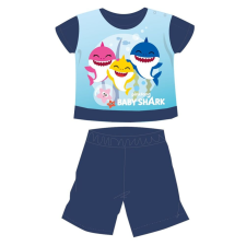 ExityKft. Baby Shark nyári rövid ujjú baba pizsama - pamut jersey pizsama - sötétkék - 98 hálózsák, pizsama