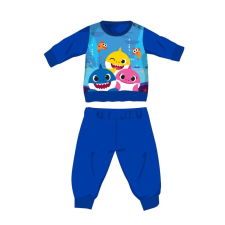 ExityKft. Baby Shark téli pamut baba pizsama - interlock pizsama - középkék - 92 hálózsák, pizsama