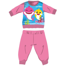 ExityKft. Baby Shark téli vastag baba pizsama - pamut flanel pizsama - rózsaszín - 98