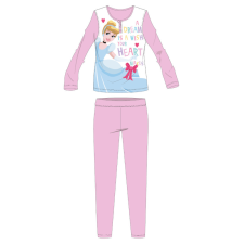 ExityKft. Disney Hercegnők hosszú vékony gyerek pizsama - pamut jersey pizsama - világosrózsaszín - 98 gyerek hálóing, pizsama