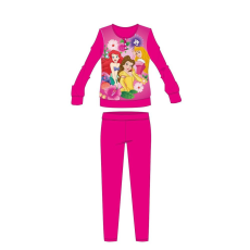 ExityKft. Disney Hercegnők téli vastag gyerek pizsama - pamut flanel pizsama - pink - 116
