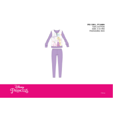 ExityKft. Disney Hercegnők vékony pamut gyerek pizsama - jersey pizsama - lila - 110