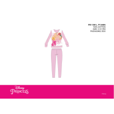 ExityKft. Disney Hercegnők vékony pamut gyerek pizsama - jersey pizsama - világosrózsaszín - 110