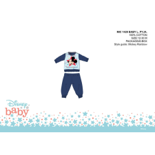 ExityKft. Disney Mickey egér baba pizsama - jersey pamut pizsama - sötétkék - 80 gyerek hálóing, pizsama