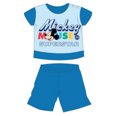 ExityKft. Disney Mickey egér nyári rövid ujjú baba pizsama - pamut jersey pizsama - Mickey Superstar felirattal - középkék - 98