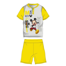 ExityKft. Disney Mickey egér nyári rövid ujjú gyerek pizsama - pamut jersey pizsama - sárga - 110