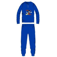 ExityKft. Disney Mickey egér pamut flanel pizsama - téli vastag gyerek pizsama - középkék - 98