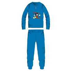 ExityKft. Disney Mickey egér pamut flanel pizsama - téli vastag gyerek pizsama - világoskék - 116