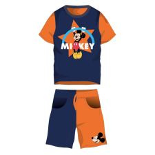 ExityKft. Disney Mickey egér pamut nyári együttes - póló-rövidnadrág szett - narancssárga-sötétkék - 110 gyerek ruha szett